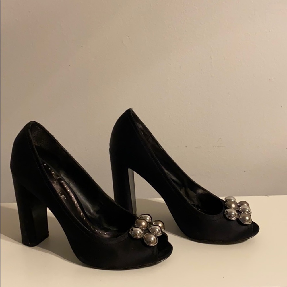 Satin heels